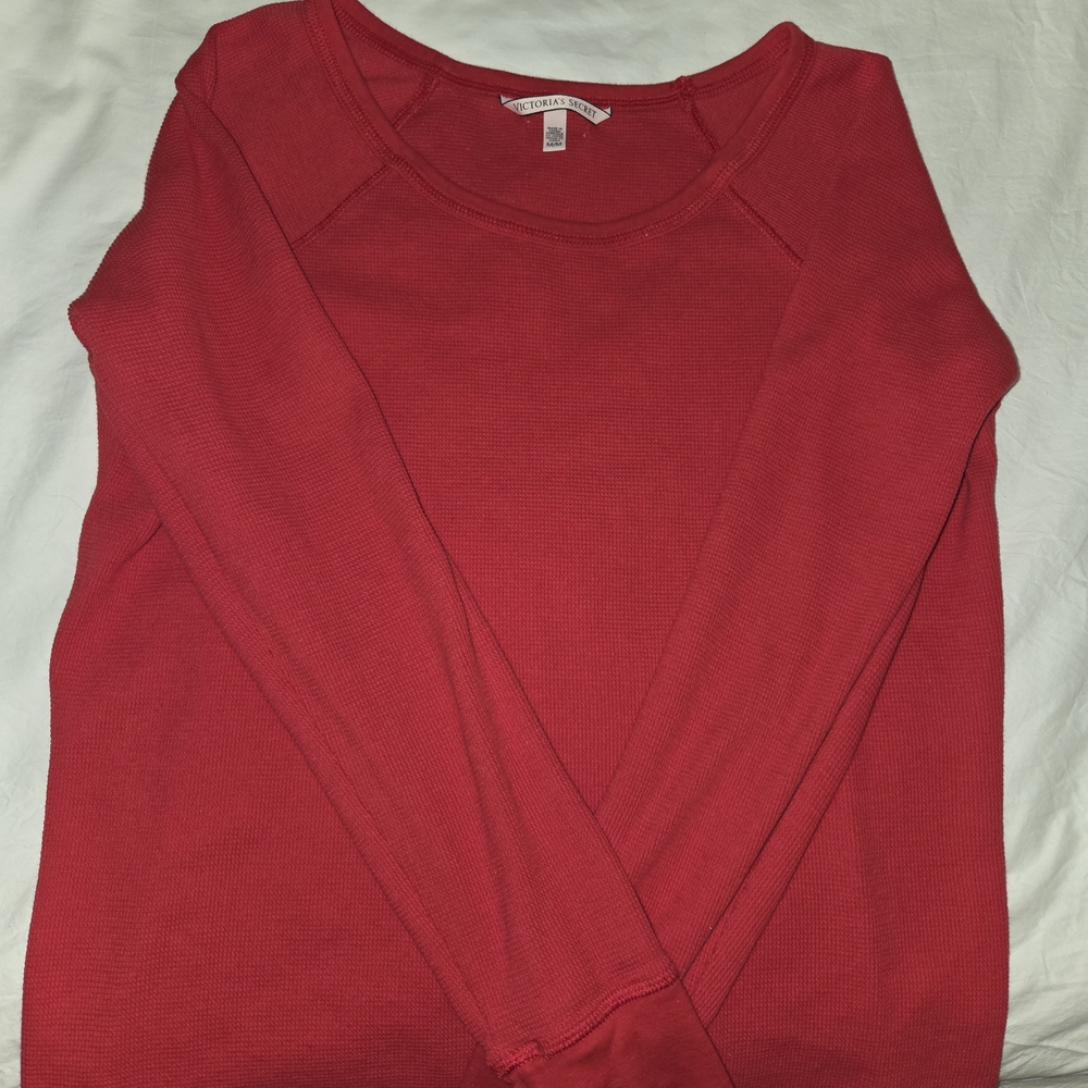 Bright Red Long Sleeve Top